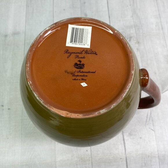 Raymond Waites Certified Intl RONDO Brown Rust Yellow 128oz Beverage Pitcher - Picture 6 of 16